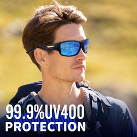 3 Pack Polarized Cycling Sunglasses for Men Women, Mens Sports Sunglasses Bike Goggles Sunglass Wrap Around UV400 Protection for Cycling Driving Fishing