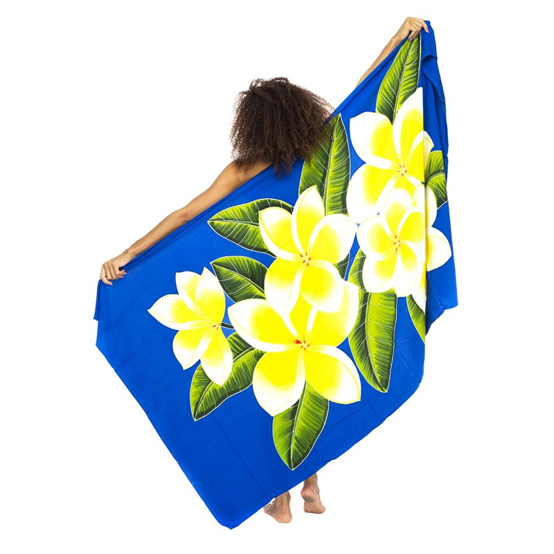 Back From Bali Womens Pareo Playa Wrap Cover Up Frangipani