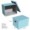 Oterri File Organizer Box with Lid, Portable Hanging File Box