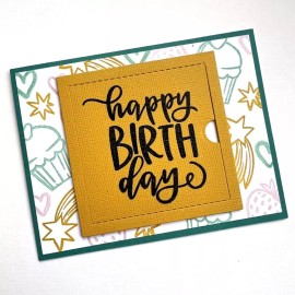 Diamond Press Surprise Message Stamp & Die Set New 828320