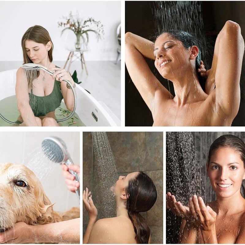 LIDOUK Shower Head Universal Bath Shower Handheld Handset 5 Mode
