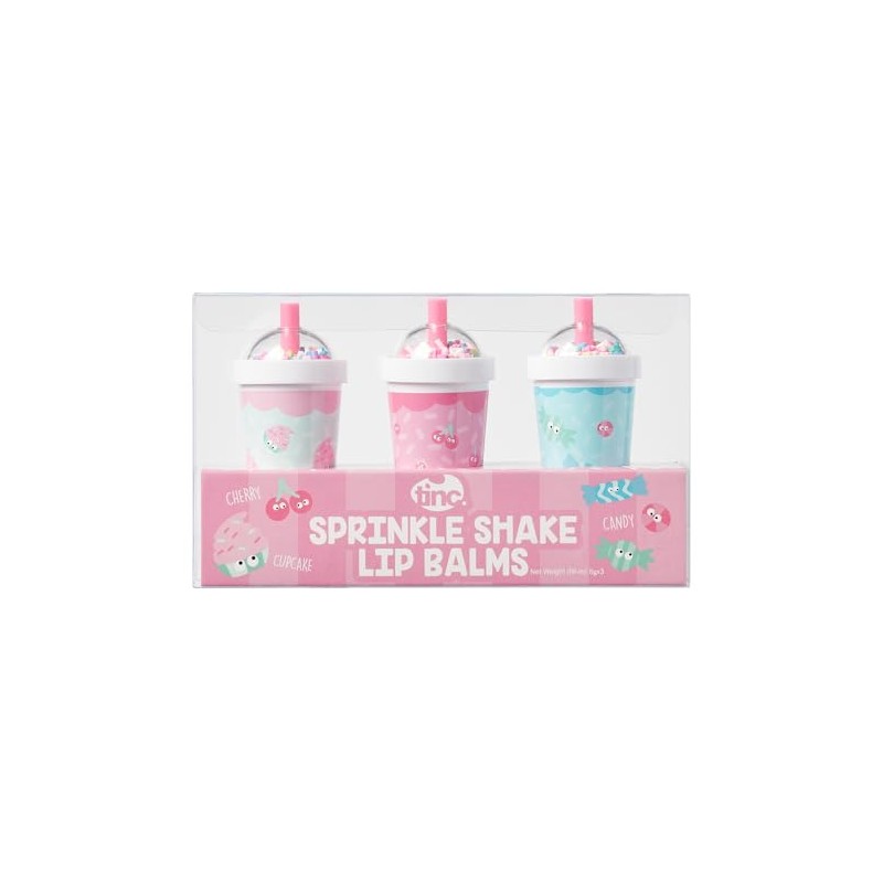Tinc Sprinkle Shake Lip Balms - Delicious Scents: Cherry, Cupcake