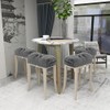 BUYUE Saddle Stool Seat Cushion, Luxury Triangle Fashion Jacquard with
