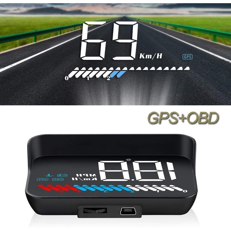 Fastsun M7 OBD2 GPS Head-Up Display, Auto Speedometer With Warning