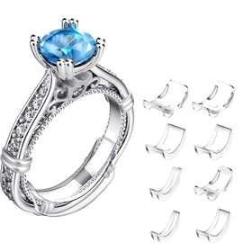 Ring Size Adjuster,Invisible Ring Size Adjuster, Ring Resizer For Loose Rings, Ring Adjuster Fit Any Rings.(8 Sizes)