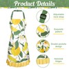 XLSXEXCL Lemon Apron for Women with Pockets, Waterproof Lemon Apron,