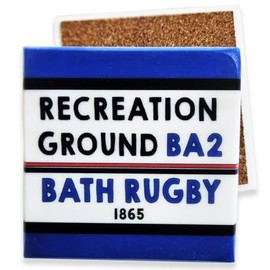 Bath Rugby gift | Recreation Ground BA2 Stadium Sign | Bath Rugby Gift Idea | Rugby lover gift Bath Marble Coaster