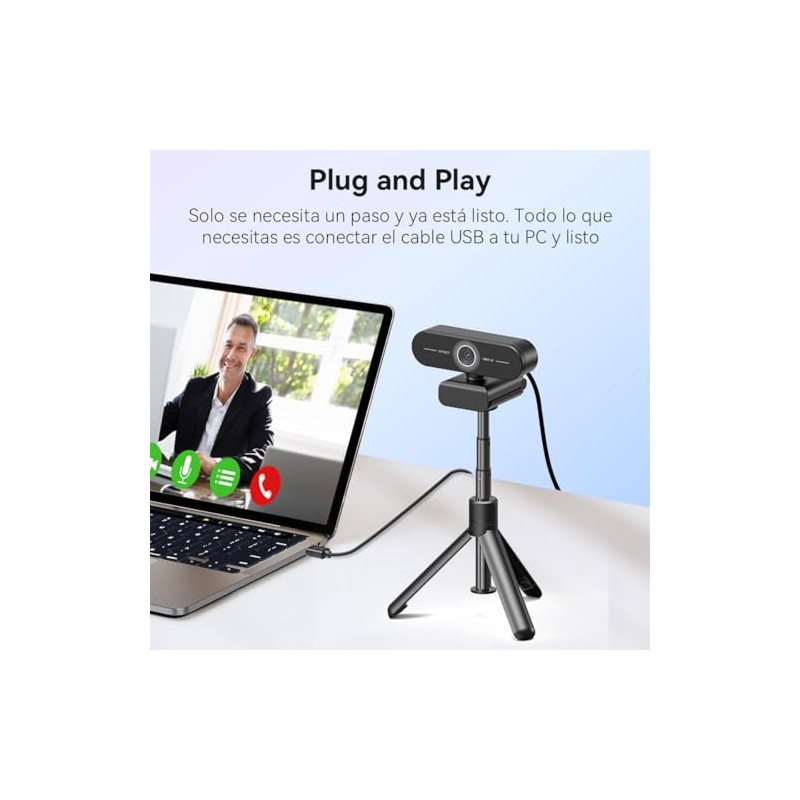 eMeet Cámara Web C60E AF 1080P para PC con Micrófono