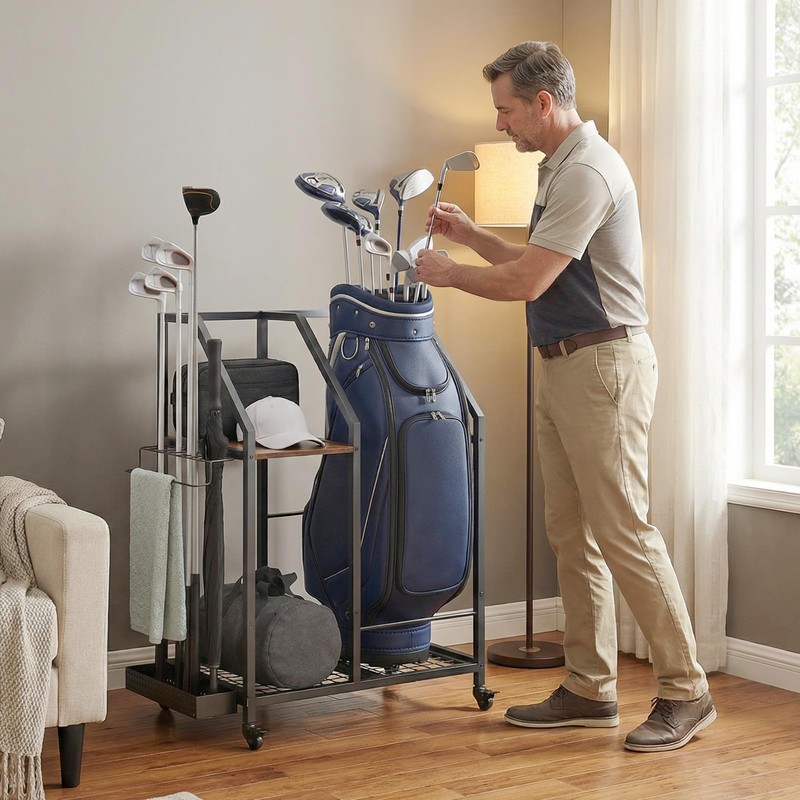 VonDream Golf Storage Organizer for Garage, Golf Bag Storage Rack