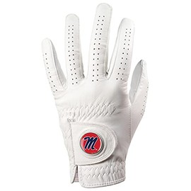 LinksWalker Mississippi Rebels - Ole Miss- Cabretta Leather Golf Glove - XXL