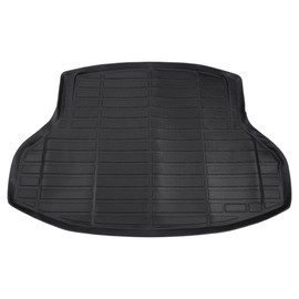 HEROFFIX 1 Pc Cargo Liner Rear Trunk Mat for Honda Civic 2016-2021 for Honda Civic Si 16-21 Sedan Trunk Cargo Luggage Boot Tray Mat Black TPE Long Grid Pattern