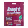 Butt Napkins - Water-Based Flushable Wipes, Individually Wrapped, For On-The-Go