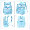 AO ALI VICTORY Clear Backpack for School,PVC Transparent Kids Bookbag