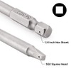 Bestgle 10pcs 1/4 Inch Shank 150mm Long Magnetic Square Head