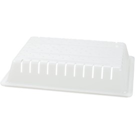 Carlisle FoodService Products Storplus Food Storage Container Colander with Stackable Design for Catering, Buffets, Restaurants, Polyethylene (Pe), 26 x 18 Inches, White