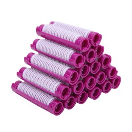 20pcs Hair Perm, Rod Roller Curler Hairdressing Curly Hair Perm Rods Fluffy Perming Rollers Short Large Tool KitPink (Purple)
