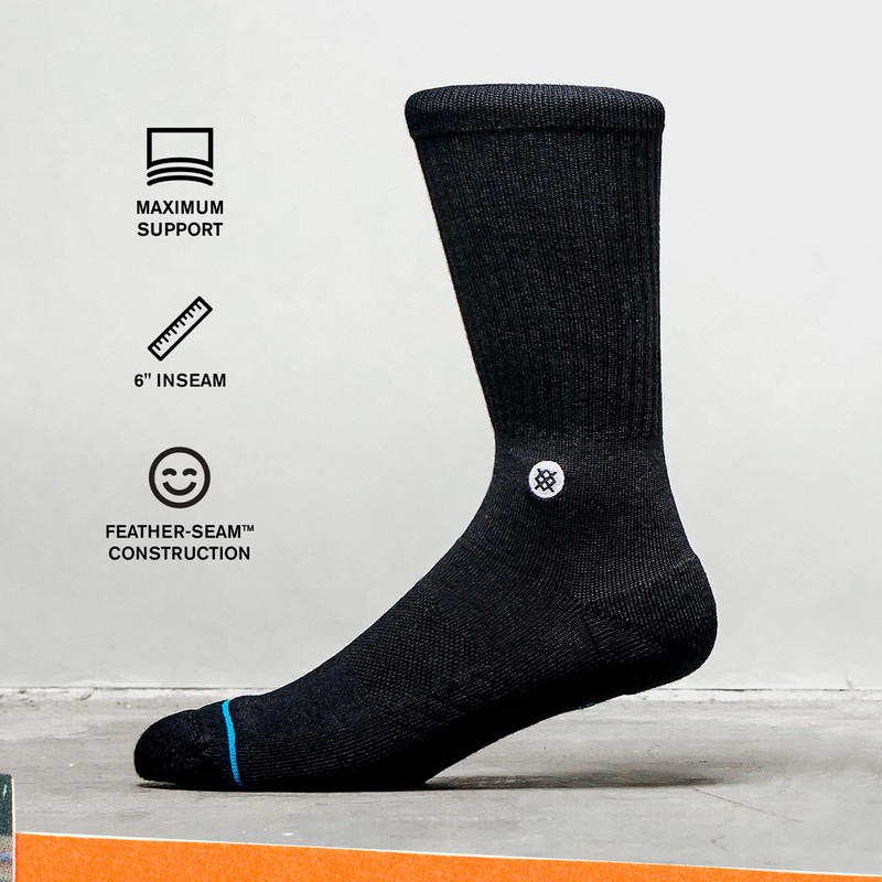 Stance Poppie Crew Socks Navy, navy, L
