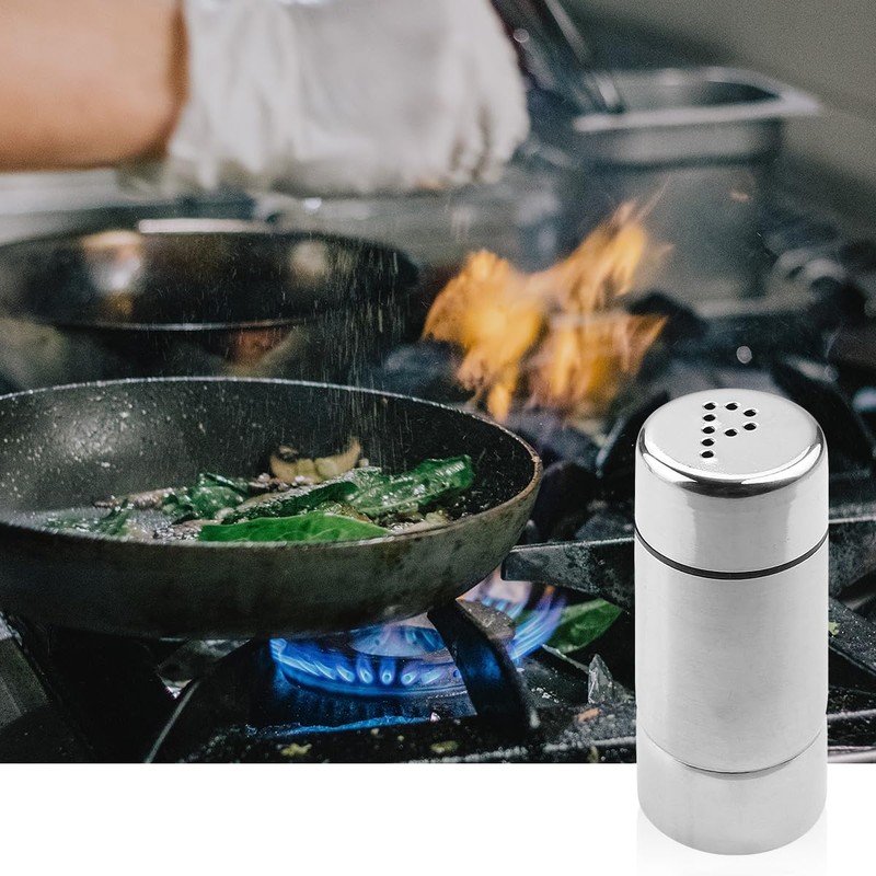 GLADFRESIT Salt and Pepper Shaker 2PCS Stainless Steel Kitchen Seasoning