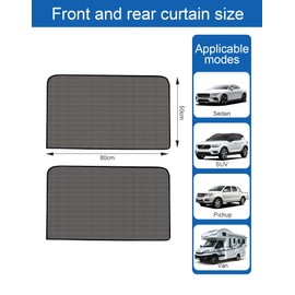 NebulaGlam Sun Protection Car Baby, Pack of 2 Magnetic Sun Protection Curtain, Sun Protection Car with UV Protection, Mesh Style, Car Window Blackout, More Magnets, Automotive General (Rear Window)