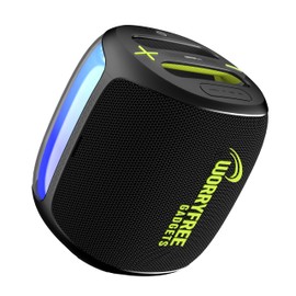 100W Portable Bluetooth Party Speaker with TWS Pairing, Dual Wireless Microphones, RGB Lights, Micro SD Card Slot & 10-12 Hours Playtime (Black)