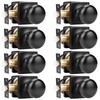 GOBEKOR 8 Pack Passage Door Knobs Interior Door Knobs Matte