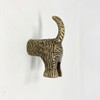 Dog Tail in Antique Brass Metal Drawer Knob or Hook