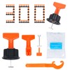 Reusable 1/16" Tile Leveling System Kit (300pcs) w/ 1500 1/8"