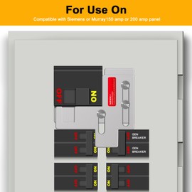 QYZZRS Generator Interlock kit Compatible with Siemens or Murray 150 amp or 200 amp Panels,7/8-1 1/4 inches Spacing Between Main & Branch Breaker,Professional and Interlock Kit (1set)