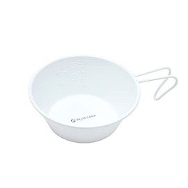 BLUE CAMP Blue Camp Shera Cup, White, Compatible with Direct Fires, Made in Japan, Tsubame Sanjo Shallow Type, 11.8 fl oz (320 ml)