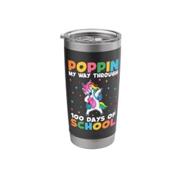 Poppin My Way Through 100 Days Of School Funny 100Th Day Stainless Steel Insulated Tumbler