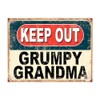 Shawprint Keep Out Grumpy Grandma Funny Metal Signs Home Pub