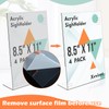 Xvvirnt Acrylic Sign Holder 8.5 x 11, 4 Pack Slanted