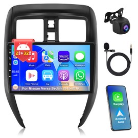 Ftoghe 10 Inches Car Stereo Radio for Nissan Versa Sedan 2015-2019, Android 13 with Wireless CarPlay & Android Auto, Bluetooth, GPS, WiFi, Backup Camera