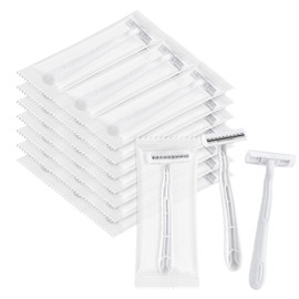 Lilingsty Disposable Razors, White Bulk Razors With Knife Caps, Individually Packaged, Razors In Bulk Suitable For Hotels, Shelters, Homeless People, Nursing Homes, Charities, Churches (150-PACK)