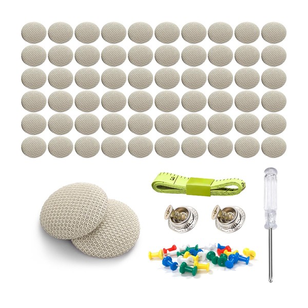 BESULEN 60 Pcs Car Roof Headliner Repair Kit, Grid Cloth