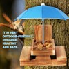 Gnodary Squirrel Feeder with Umbrella, Squirrel Feeders for Outside, Squirrel