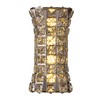 Kaiyuan Crystal Wall Light Fixtures,Modern Chrome Wall Lamp with Clear