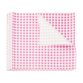 HARFINGTON 300pcs Square Checkered Wax Paper Sheets 9.84" x 9.84" Oil-absorbing Dry Food Wrapping Paper for Sandwich Baking Paper Liners Picnic Basket Bread Hamburger Wrap Kitchen, Pink
