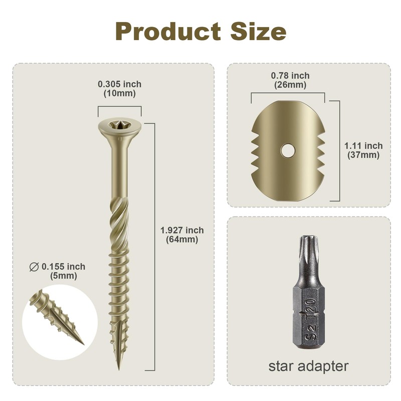Fence Nail Fastener, 2-inch 200 PCS Rust Resistant, External epoxy