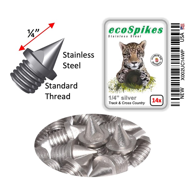 ecoSpikes 1/4 inch (6mm) Stainless Steel Track and Cross Country