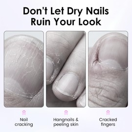 2en1 Empujador de Cutículas y Aceite para Cutículas,Herramienta de Manicura Pluma de Aceite para Cutículas Portátil,Repara Uñas Secas y Dañadas, Elimina Padrastros, Hidrata y Fortalece
