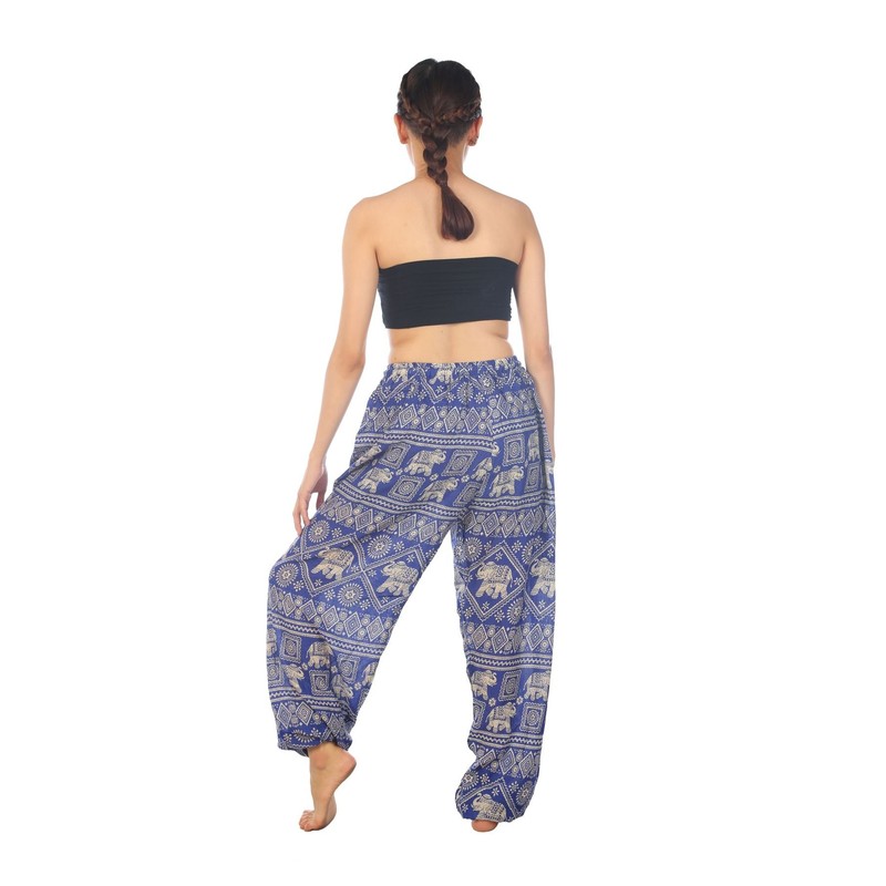 LOFBAZ Pantalones Harem para Mujer S-4XL Plus Elefante Yoga Boho