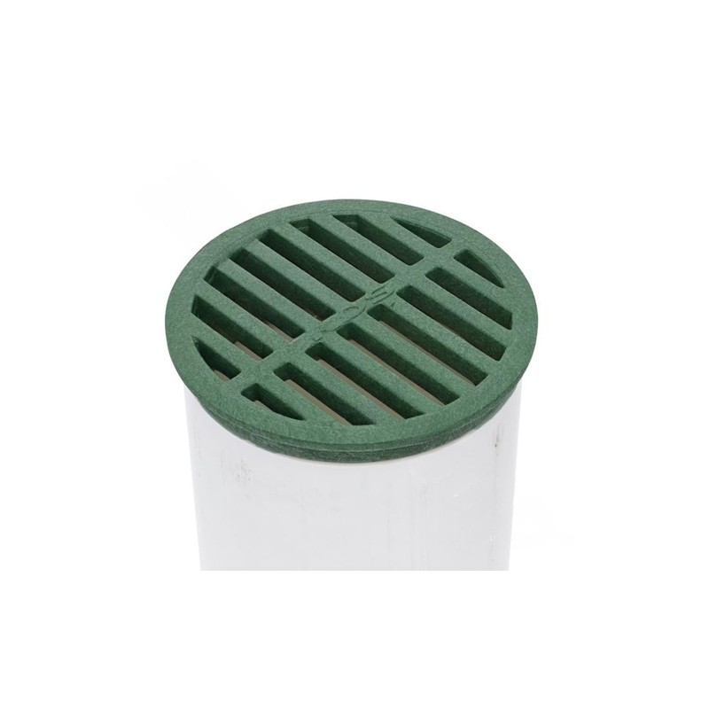 NDS 13 Plastic Round Grate, 4-Inch, Green