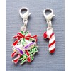 Unbranded Set of 2 Christmas Clip On Charm lobster clasp