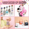 Equsion 48 Pcs Kawaii Keychains Bulk Cute Plush Keychains Fluffy