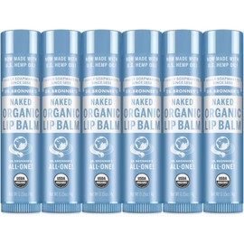 Dr. Bronner's Bálsamo labial orgánico nutritivo y protector, fórmula natural - Sin Aroma, 4 g (6 Pack)