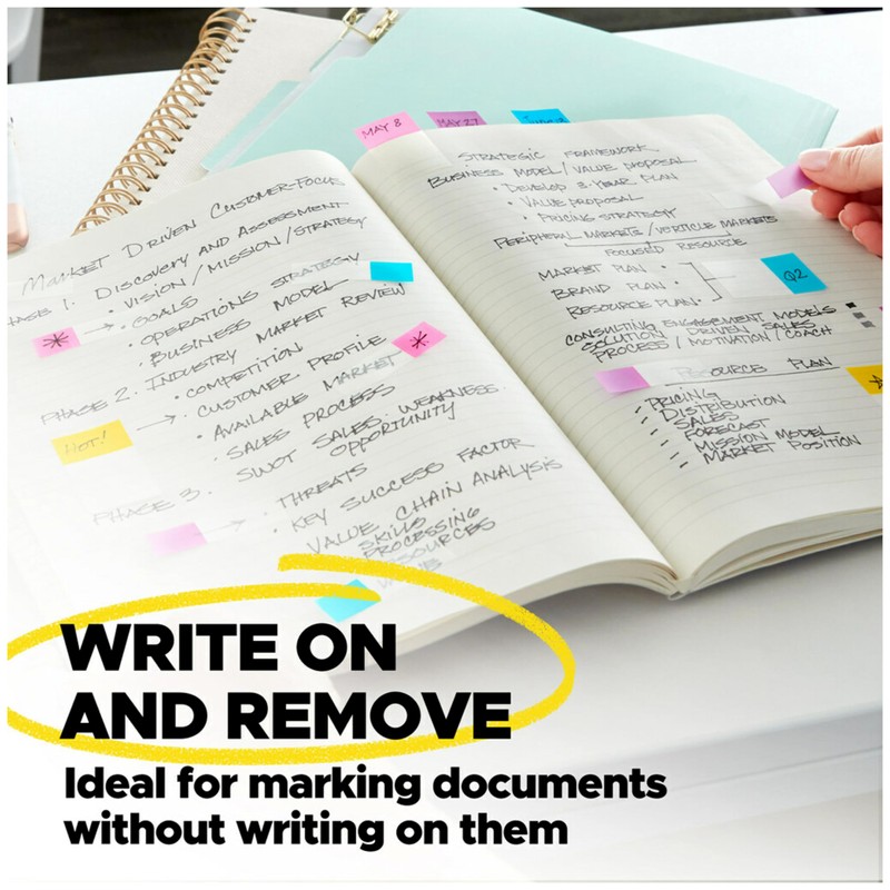 Post-it Flags, 50/Dispenser, 2 Dispensers/Pack, 1 in Wide, Red (680-RD2)