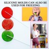 2Pcs Silicone Hard Candy Chocolate Molds, Round Non-stick Silicone Lollipop