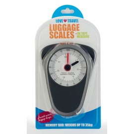 Luggage Scale Weighing Scales Up to 35kg/80lb with 1m Tape Measure, 2-in-1, Portable