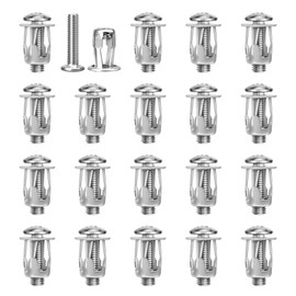 Littlecatch 20 Pcs M6x25 Jack Nuts Car Metal Screw Petal Nuts with Screw for Hollow Wall Iron Skin